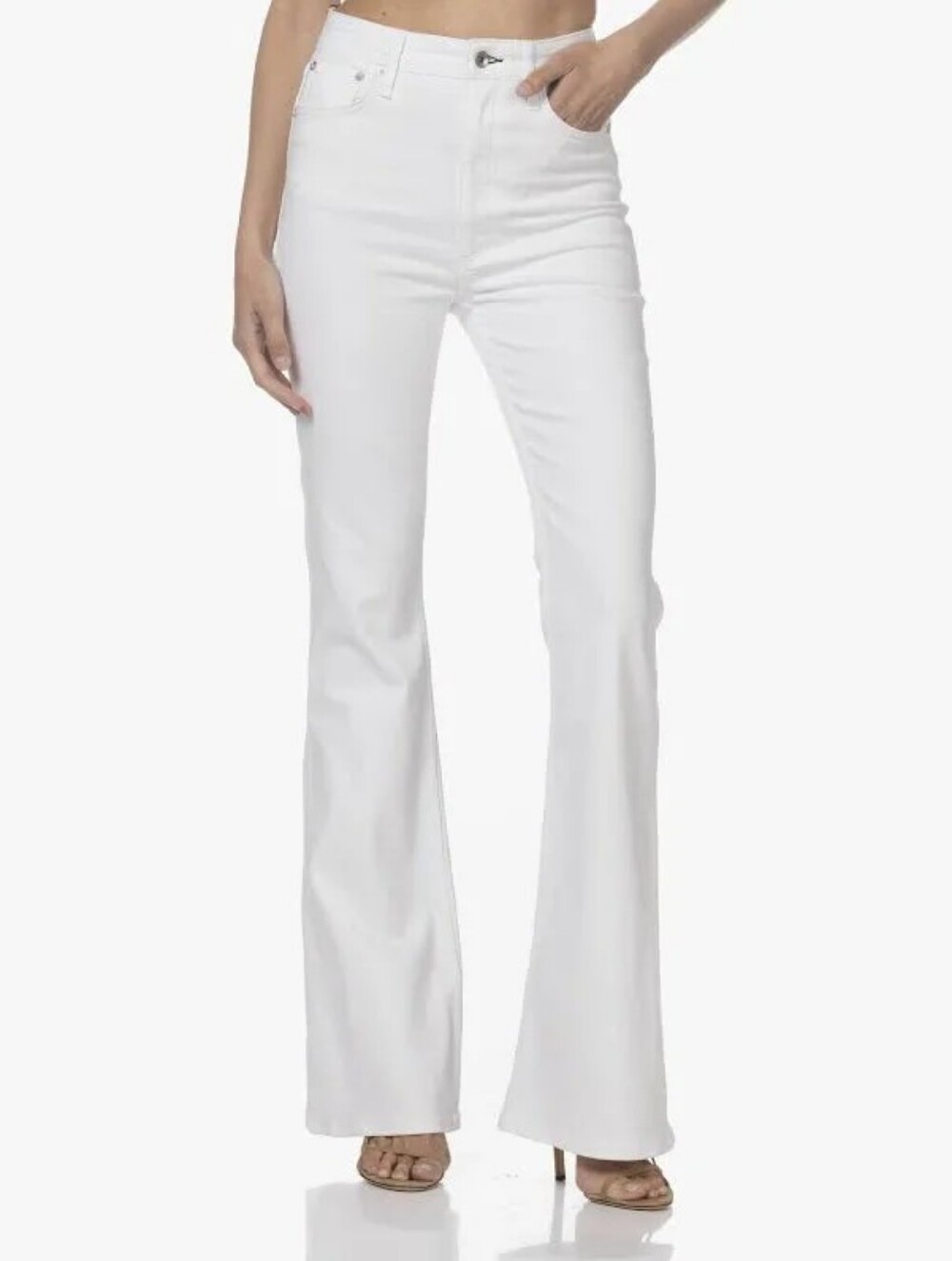 Rag & Bone, Casey High Rise Flare Jean, White Size 29